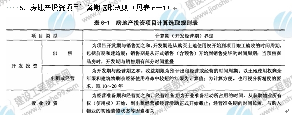 09年房地產(chǎn)估價(jià)師《經(jīng)營與管理》：計(jì)算期選取規(guī)則