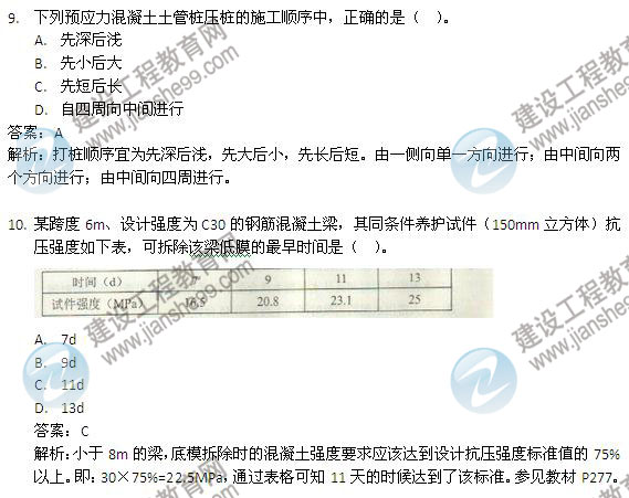 2013年二級建造師考試《建筑工程管理與實務》試題及答案解析