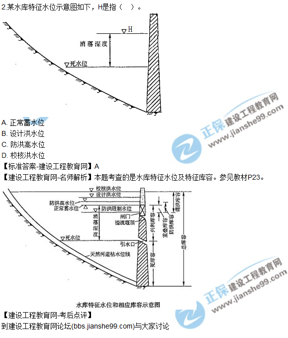 2017一級(jí)建造師《水利實(shí)務(wù)》試題及答案（1-10）