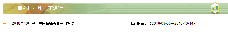 房地產(chǎn)估價師考試準(zhǔn)考證打印