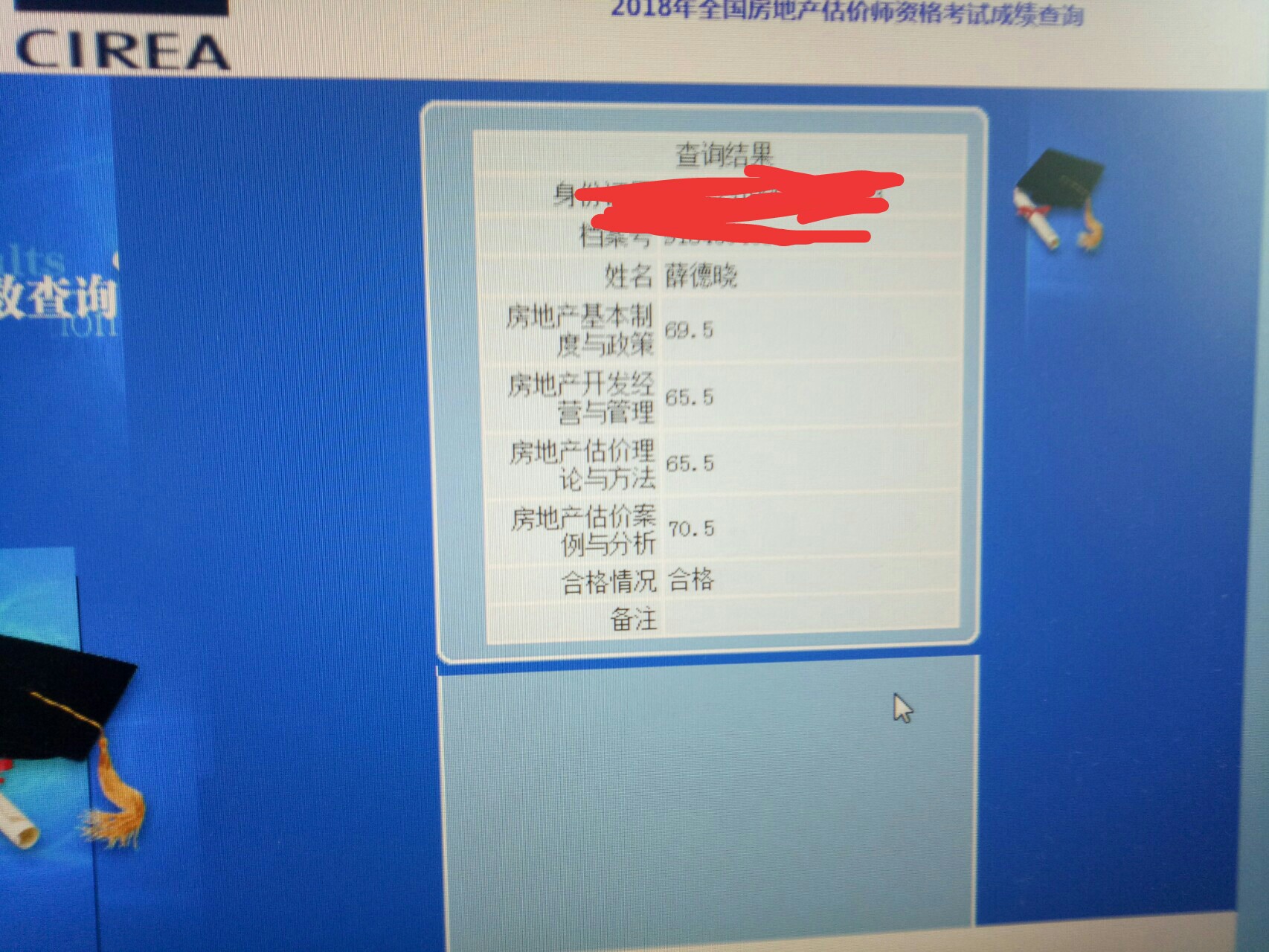 房地產(chǎn)估價師考試成績